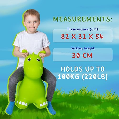 Miniatura 8 de GERARDO'S Jumpy - Bouncer inflable  Juguete de paseo de animales para niños, niños y niñas  estable y duradero para jugar en interiores y