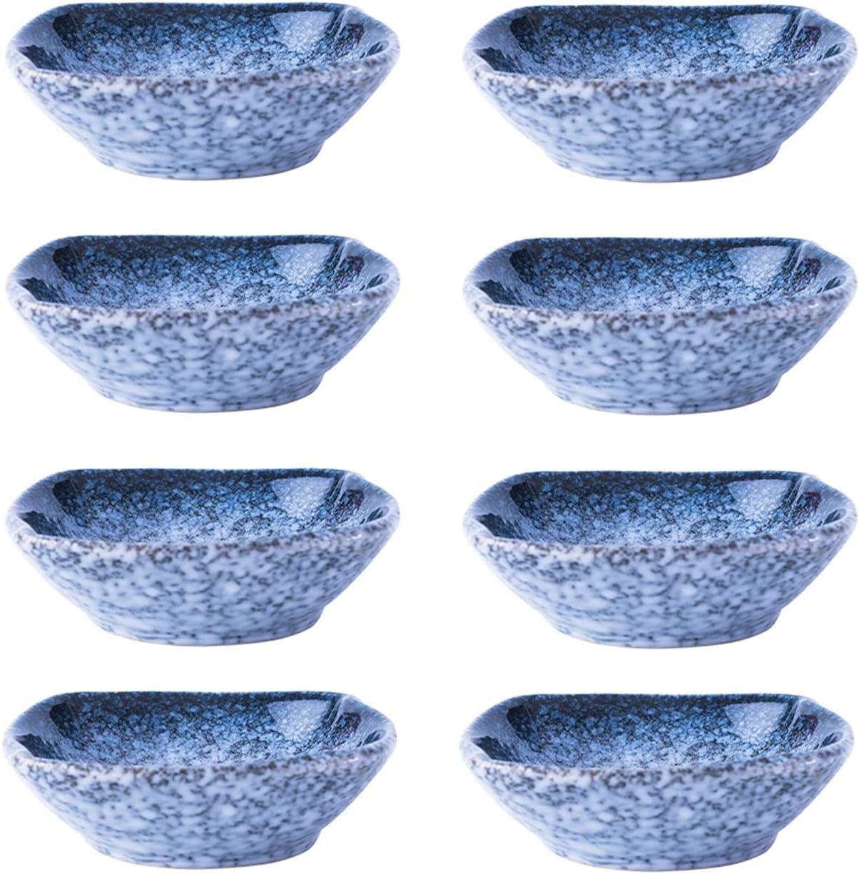 Sauce Dish Japanese Style Porcelain Soy Sauce Dish - 8-Pack Multipurpose Dip Sauce Bowls Ideal for Tomato Sauce Soy BBQ and Other Party Dinner Sauce Bowls (Color : A)