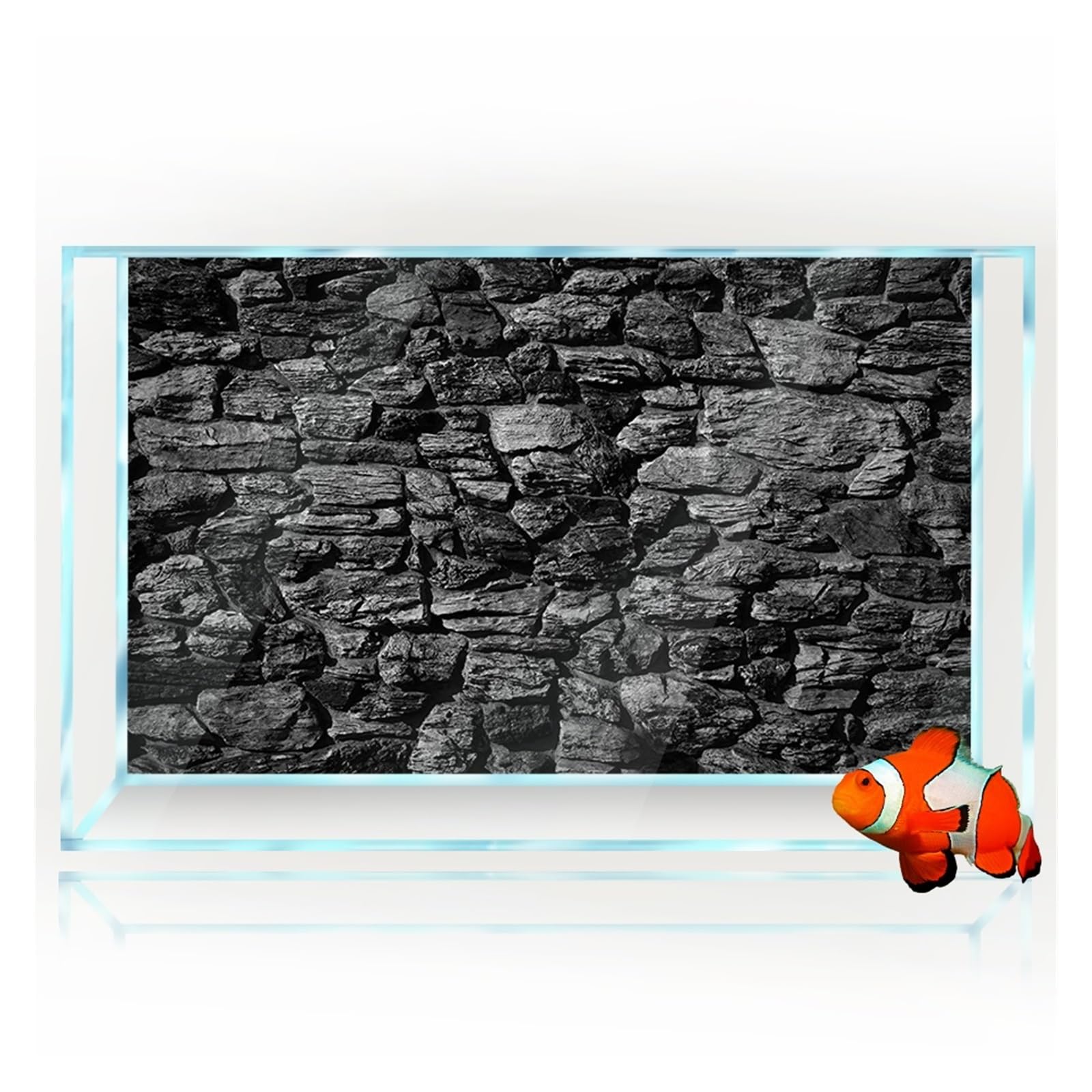Fondo De Pecera Adhesivo de Fondo for Acuario, Piedra de mármol, Pared de Roca, Papel Tapiz, pecera, hábitat de Reptiles, terrarios, Decoraciones(60x120cm)