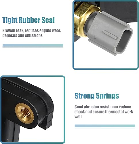 Miniatura 5 de X AUTOHAUX Conjunto de carcasa del termostato del refrigerante del motor LF941517Z para Mazda 3 2006-2013 para Mazda 6 2009-2013 902690