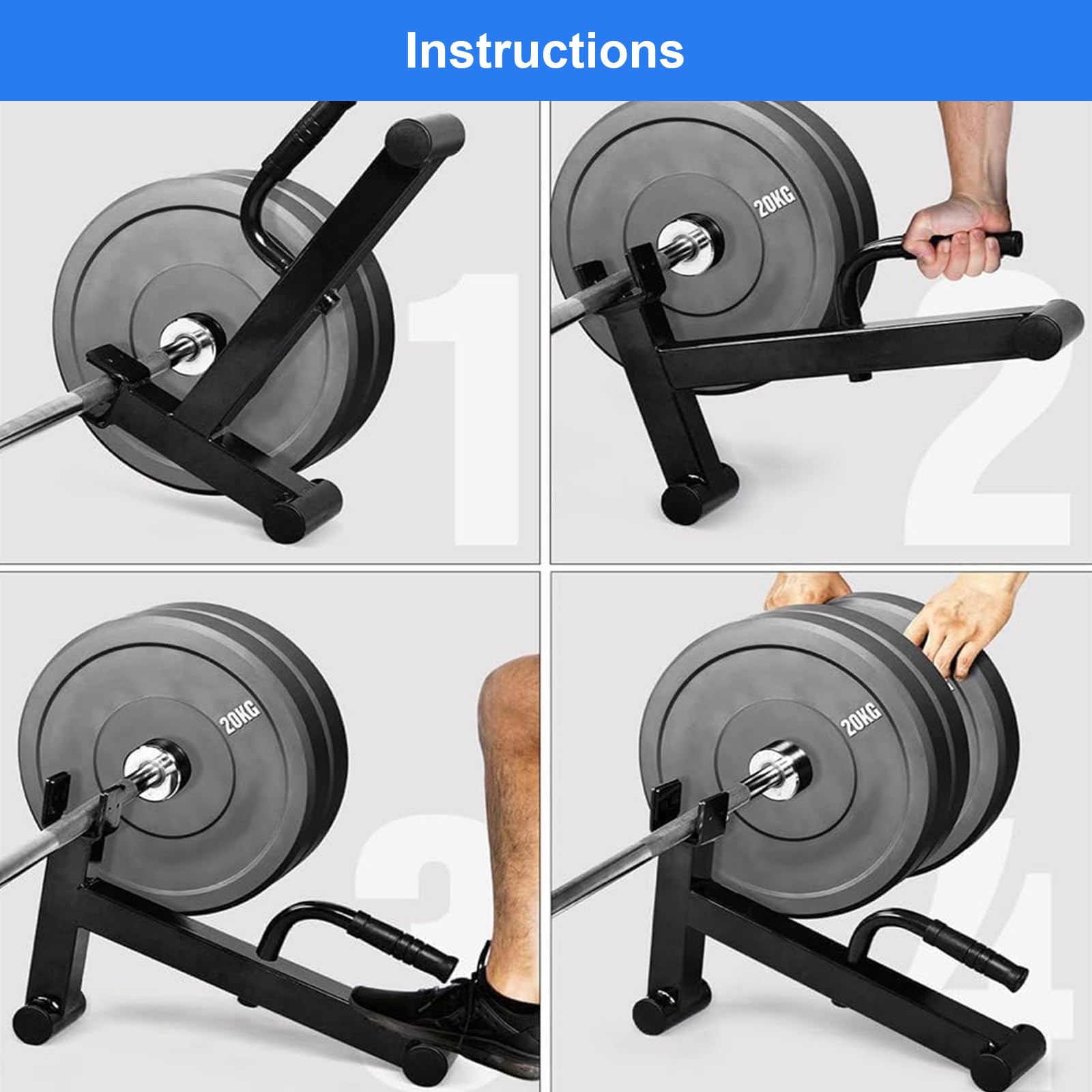 Langhantelheber, Hantelscheiben-Wechselständer Mit Rutschfestem Griff, Perfekt Entladen Und Wechseln Von Gewichtsplatten, Für Kreuzheben, Powerlifting, Krafttraining Für Das Heim-Fitnessstudio