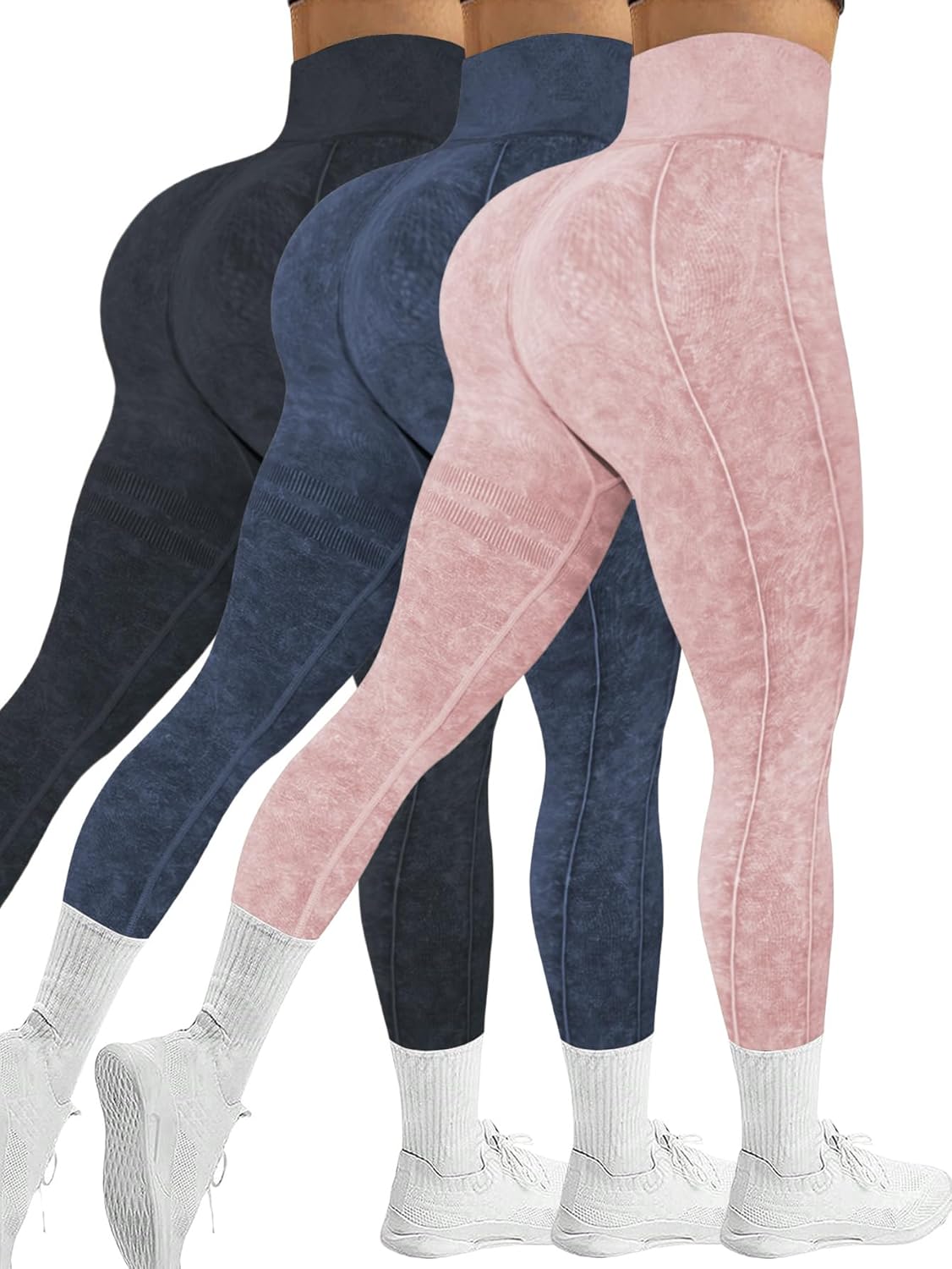 Women Seamless Leggings Contour High Waist Workout Gym Yoga Pants Tummy Control Workout Athletic Running Yoga Pants