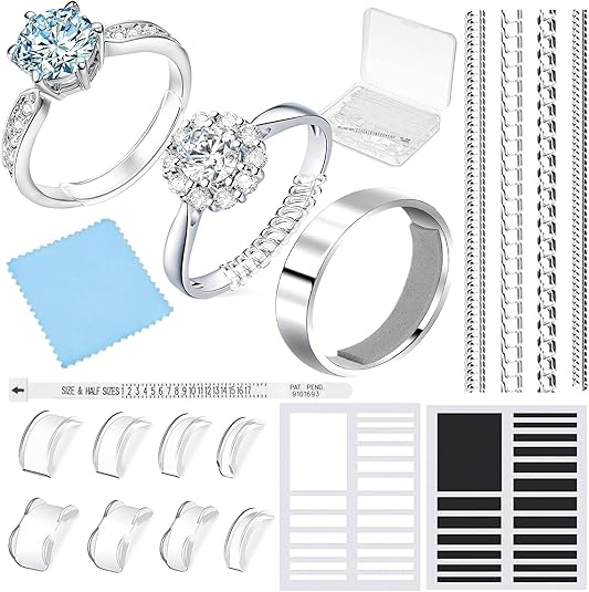 BYBOUS Ring Sizers Adjuster for Loose Rings, 52Pack Ring Size Adjusters