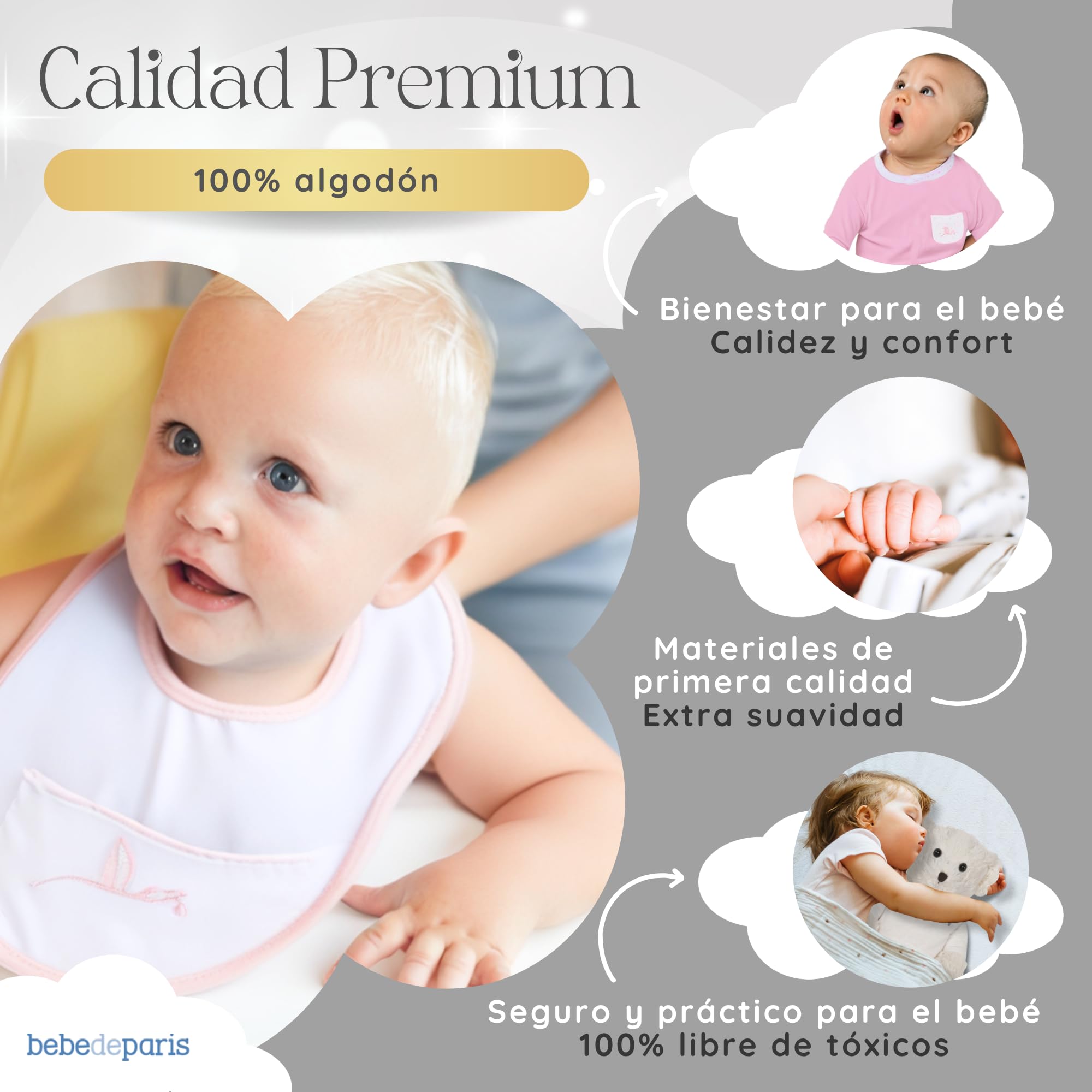 Regalos para Bebes Recien Nacidos Personalizados | Canastilla Bebé Clásica | Cesta de Regalo Bebé Personalizada | 3 a 6 Meses (Rosa) | BebeDeParis