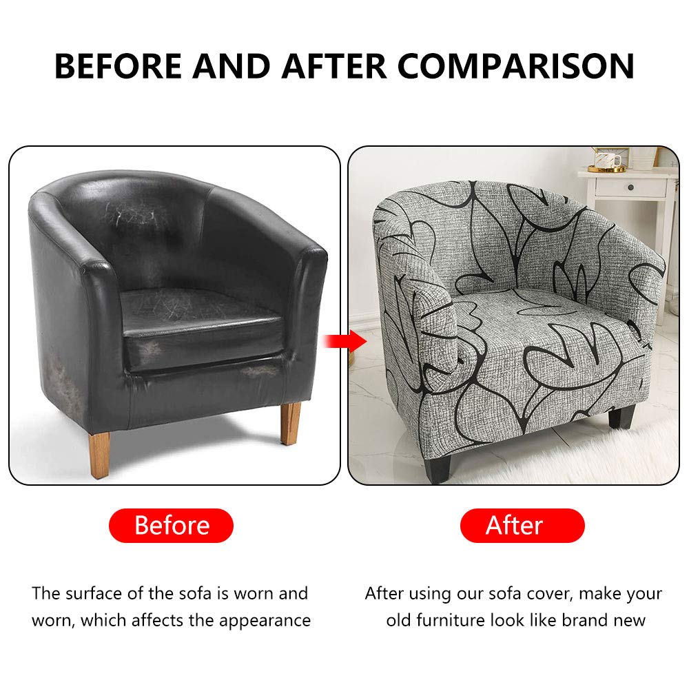 Your's Bath Tub Chair Covers Stretch Chair Covers, Soft Breathable Club Chair Slipcover Armchair Protector - Image 4