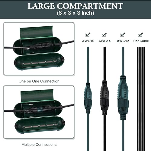 Miniatura 3 de 50 fundas para cable de extensión, cubierta impermeable para enchufes, cubierta de caja de seguridad, cable de extensión, caja eléctrica, cubierta