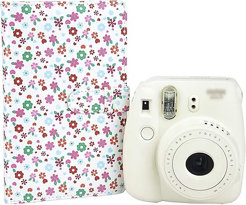 Miniatura 4 de Sunmns Cartera floral de piel sintética compatible con Fujifilm Instax Mini 11 9 8 90 8+ 26 película de cámara instantánea, Polaroid Snap Zip Z2300