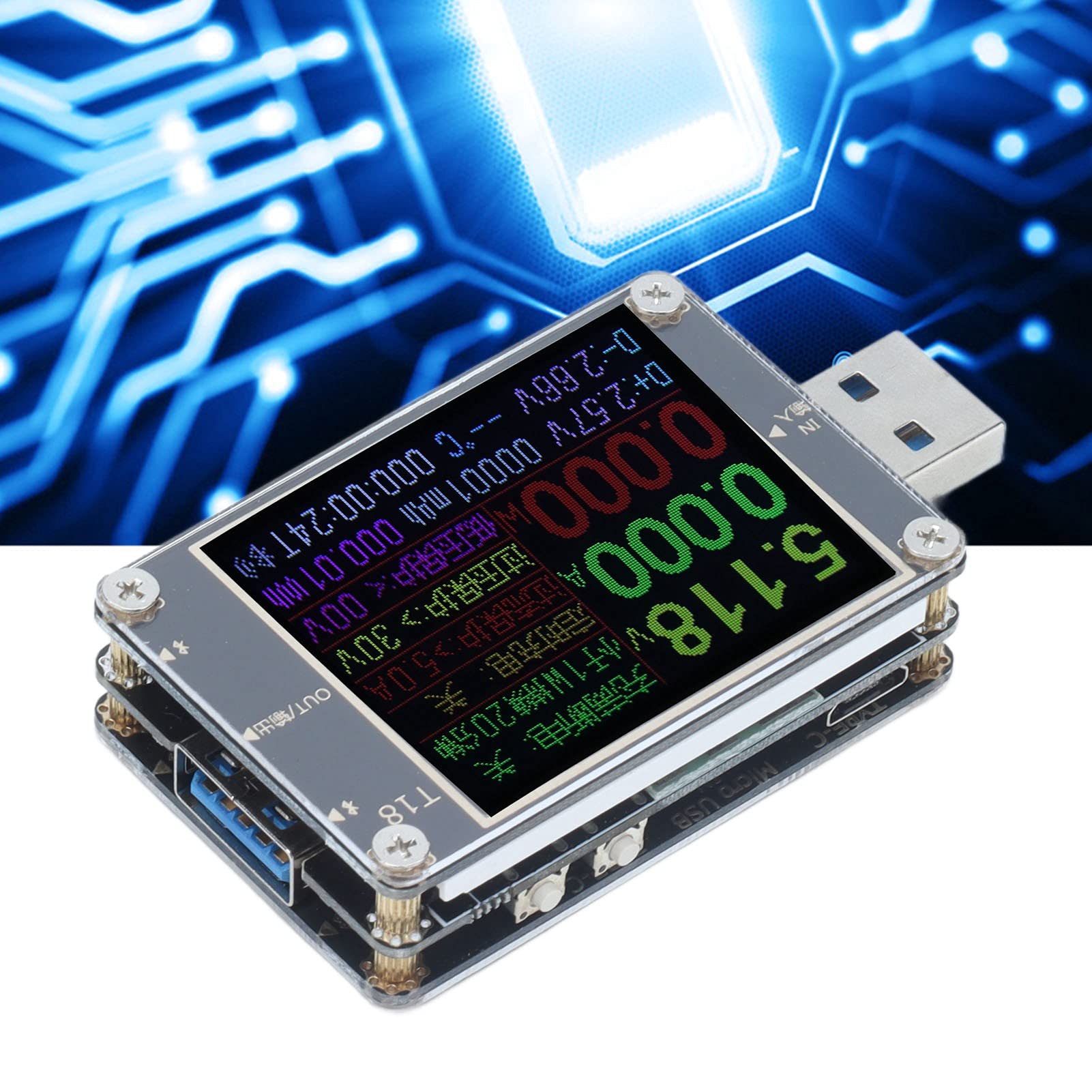 Hyuduo Medidor de Potencia USB con Control por App Bluetooth, Precisión