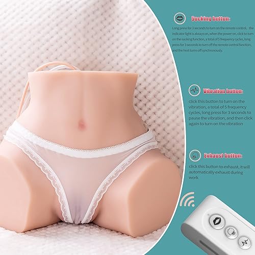 Miniatura 3 de Masturbador masculino automático de 11 libras  Jazpik muñeca sexual realista de succión y vibración con canal anal de vagina apretado, limpieza