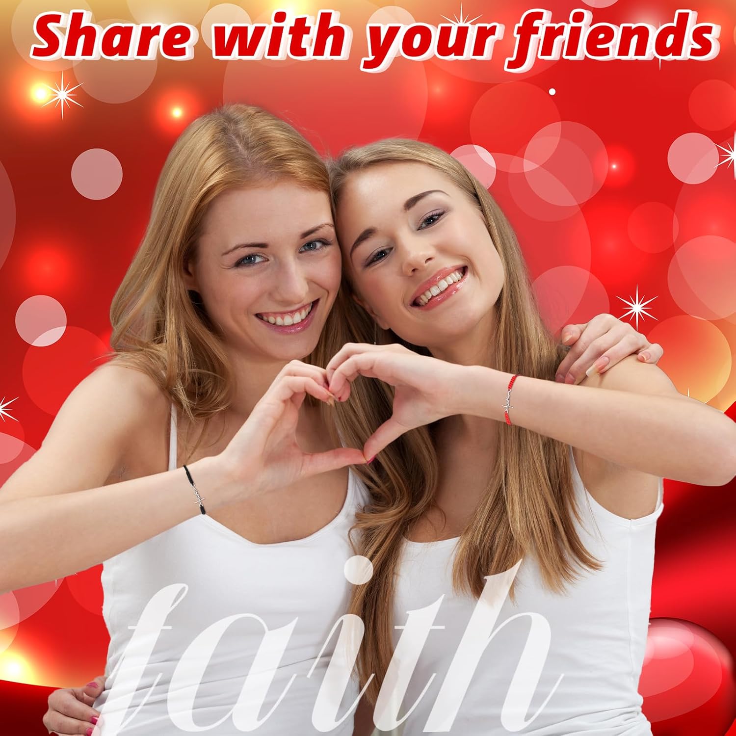 Rtteri 20 Pcs Faith Cross Bracelets Inspirational Birthday Jewelry Gifts Bulk Stainless Steel Hope Charm Adjustable Faith Bracelet Religious Gifts for Women Christian - Image 6