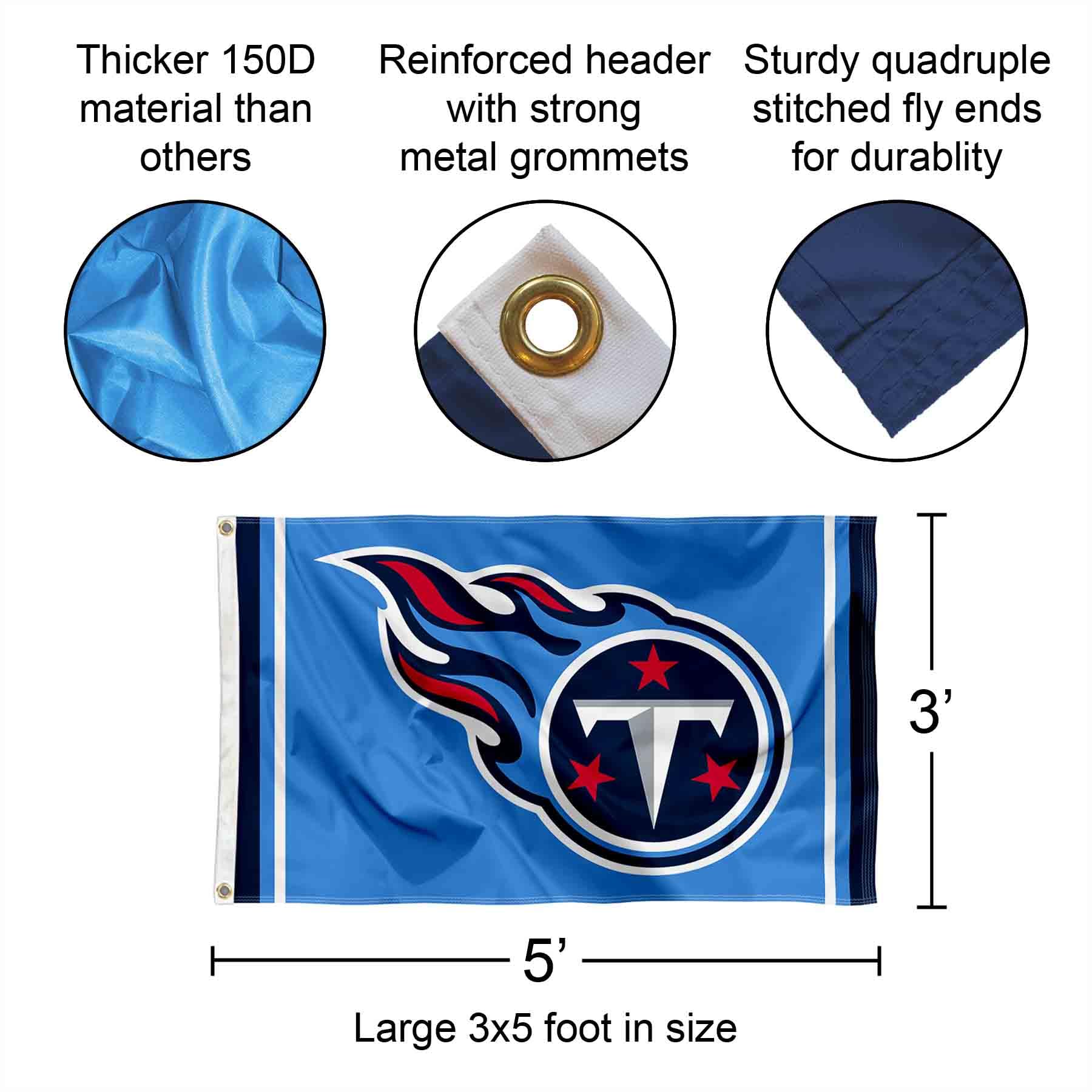 TENNESSEE TITANS Logos On 7/8" Grosgrain Ribbon With Decorative Borders 2 thumbnail image