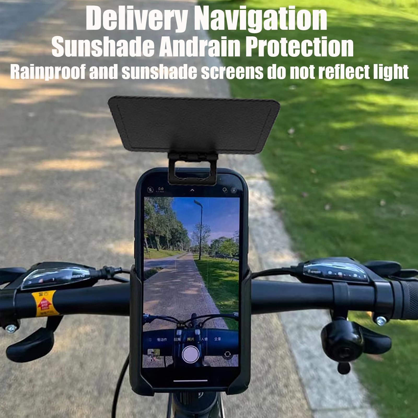 Lot de 2 Pare-Soleil pour Téléphone Portable Universel,Pliable et Antireflet - Protection UV pour Smartphone, Parasol Réglable pour Voiture, Vélo et Extérieur - Compatible Tous Smartphones