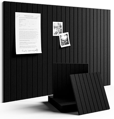 Miniatura 77 de FLUXYNARA - Tablero de anuncios de fieltro 48 x 36 pulgadas, alternativa al corcho, paquete de 12, 70 lengüetas adhesivas, panel de pared grueso