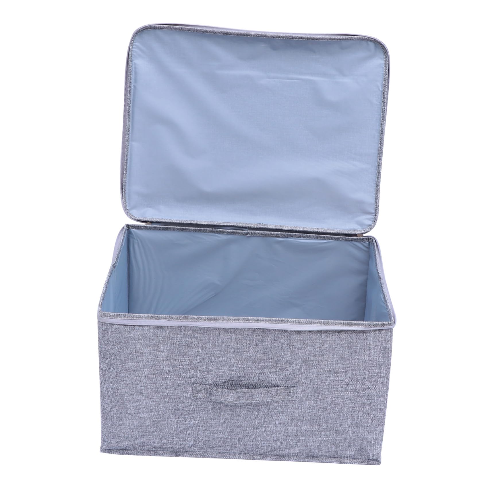 UKCOCO Caja Para Guardar Ropa Ropa De Tela Duradera Contenedor De Almacenamiento Con Tapa De Cremallera Organizador De Almacenamiento De Gran Capacidad Usos Domésticos