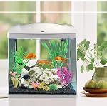 Aquarium Fish Tank Plants Decorations 11 Pcs Artificial Aquarium Decor Realistic Plastic Fish Tank Accessories Green