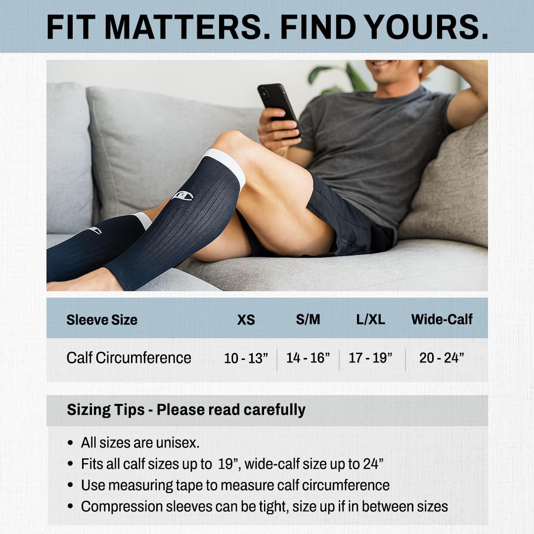 PRO Compression: Rękawy kompresyjne na łydki (pełna długość) 1 para