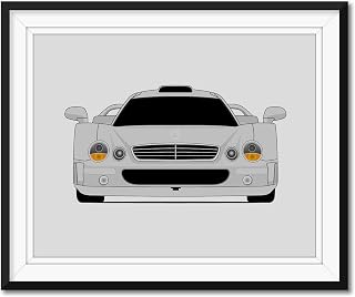 Mercedes-Benz CLK GTR (1998-1999) Inspired Poster Print Wall Art Decor Handmade (Unframed)
