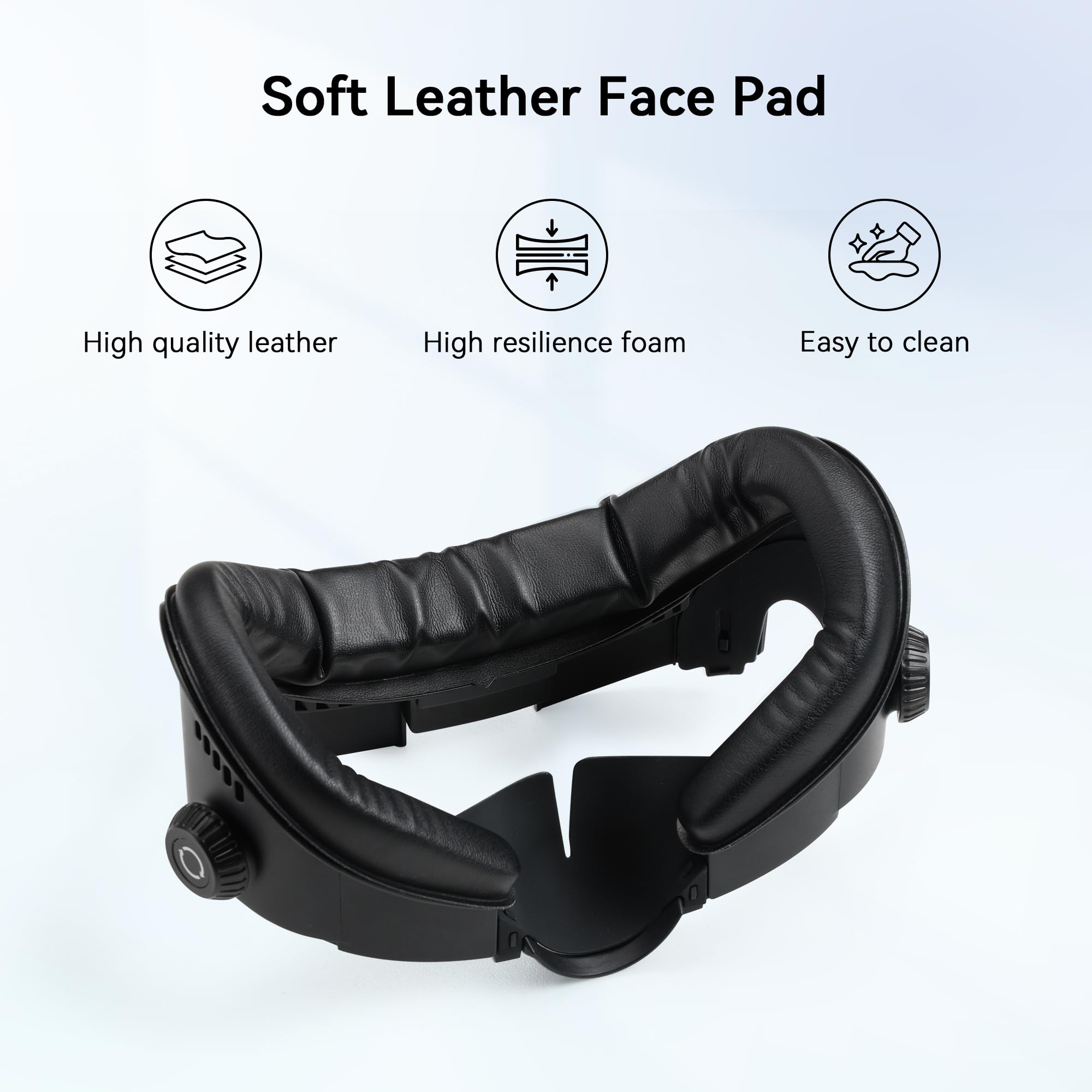 AMVR FC4L Face Cover Pad Facial Interface Compatible with Meta/Oculus Quest 3 Accessories, with Knob Adjustable, NO Compatible with Meta Quest 3S