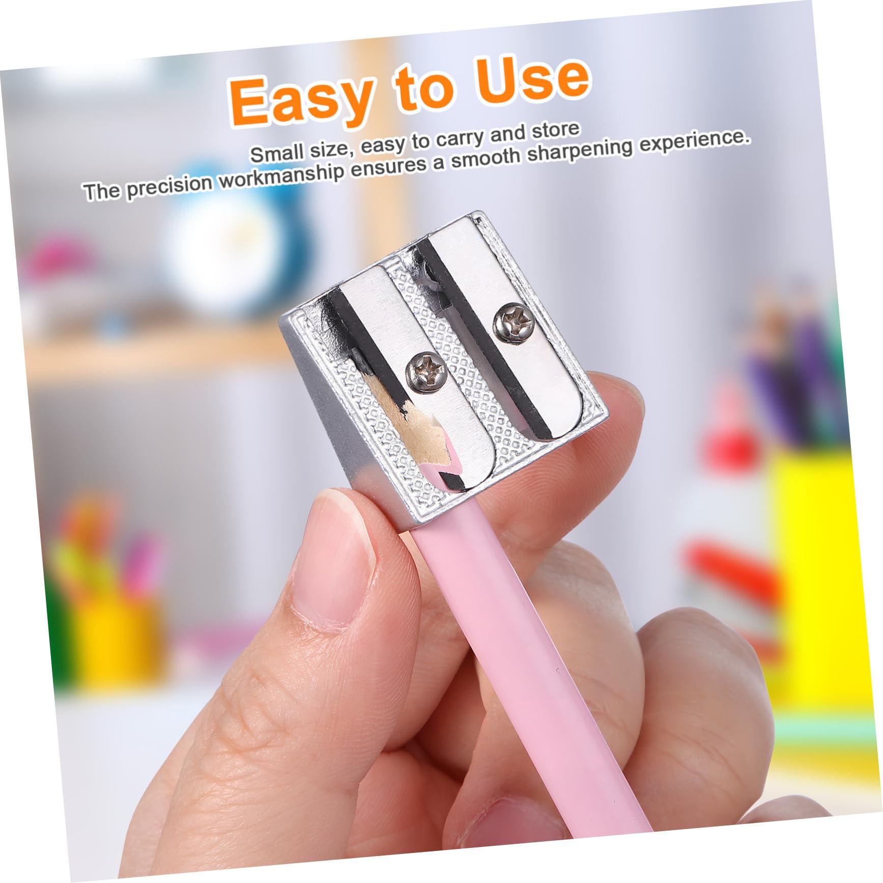 TEHAUX 80stücke Teiliges Doppelloch Bleistiftspitzer Handheld Anspitzer Für Bleistifte Crayons Und Tragbar Leicht Und Langlebig Für Büro Und Unterwegs