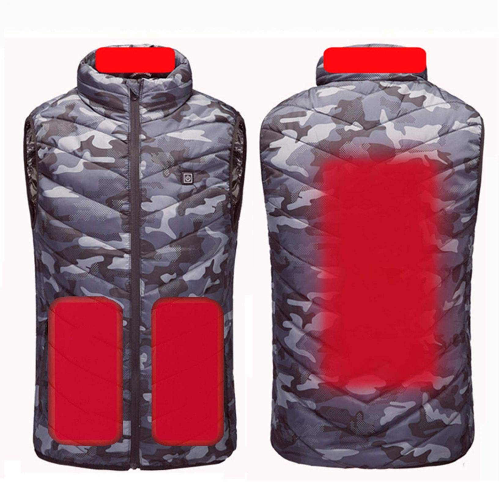 Chaleco calefactor eléctrico para hombre en camuflaje talla XXXL