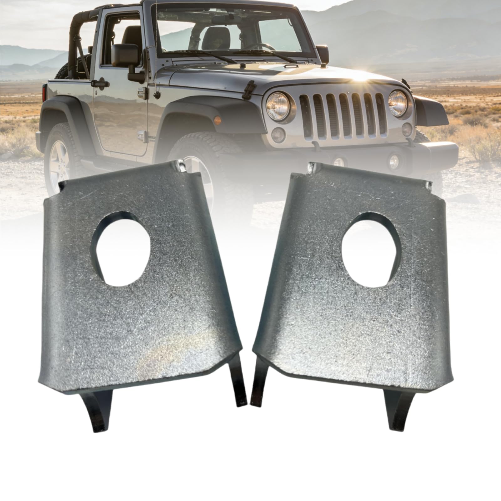 Photo 1 of 1 Pair of Weld-On Front HD Lower Control Arm Bracket fit for 2007-2018 Jeep Wrangler JK JKU JK4412