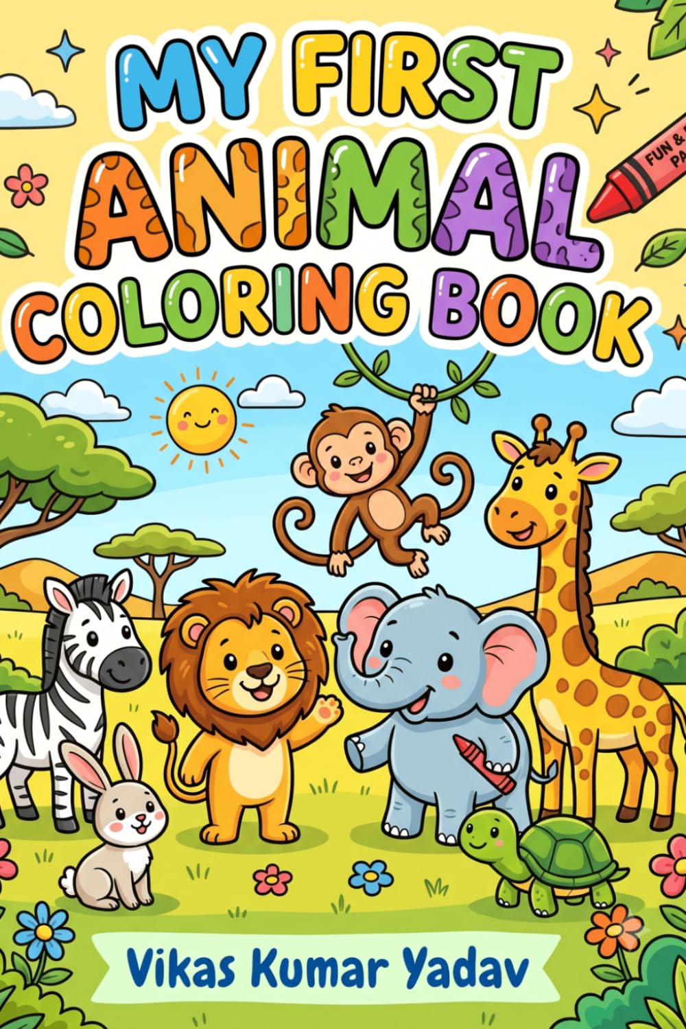 My First Animal Coloring Book: Fun and Easy Pages for Toddlers and Preschoolers Ages 3-6 | Cute Zoo, Farm, and Ocean Creatures