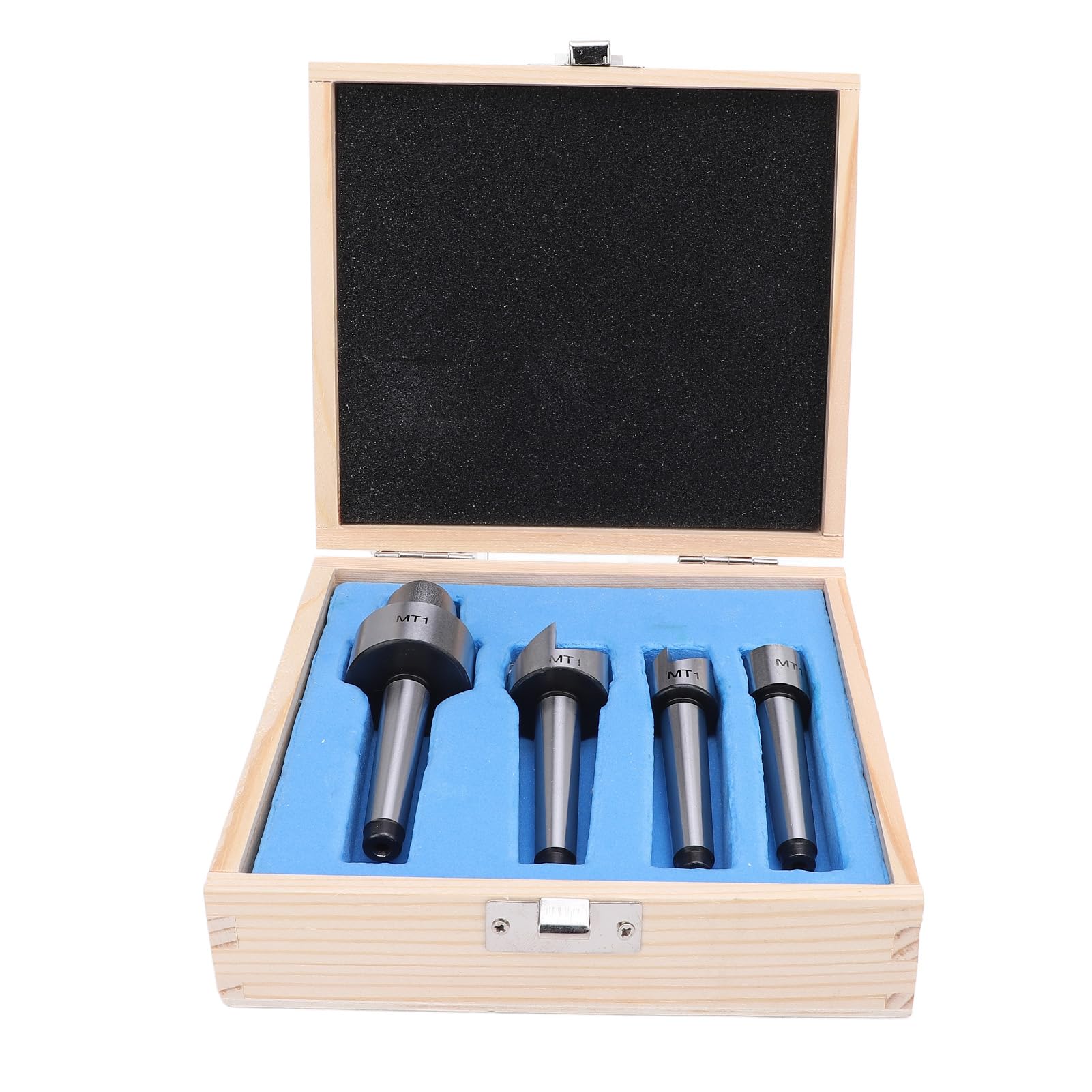 Juego de centro en vivo de torno de madera de 4 piezas MT1 Arbor, juego de copas de espolón de accionamiento de torno de madera, construcción de acero de 0,005 mm, juego de centro