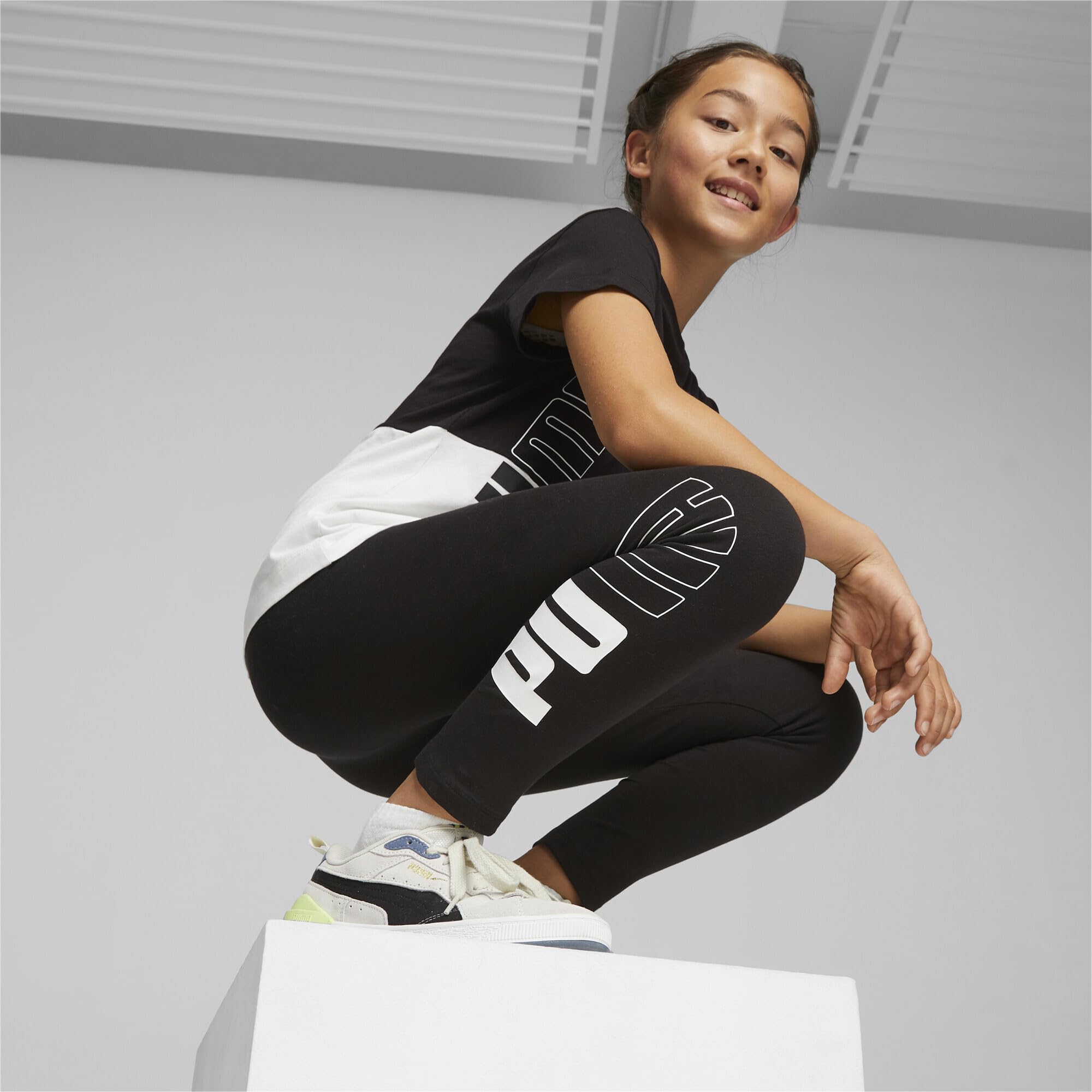 Puma - Puma Power Colorblock Leggings G, Collant Bambine e Ragazze