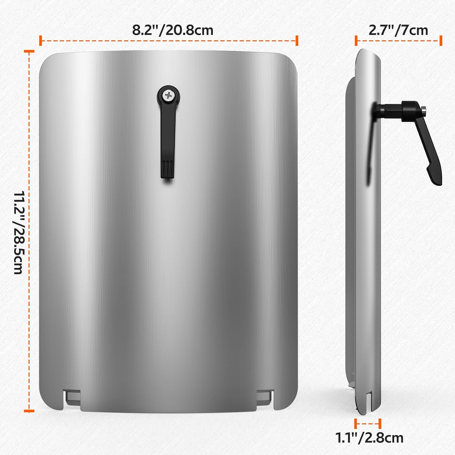 onlyfire Stainless Steel Door Assembly Fits Weber 18" WSM Cooker Charcoal Smoker, BBQ Access Door Replacement Part for Weber #63018, 8.2"W x 11.2"H