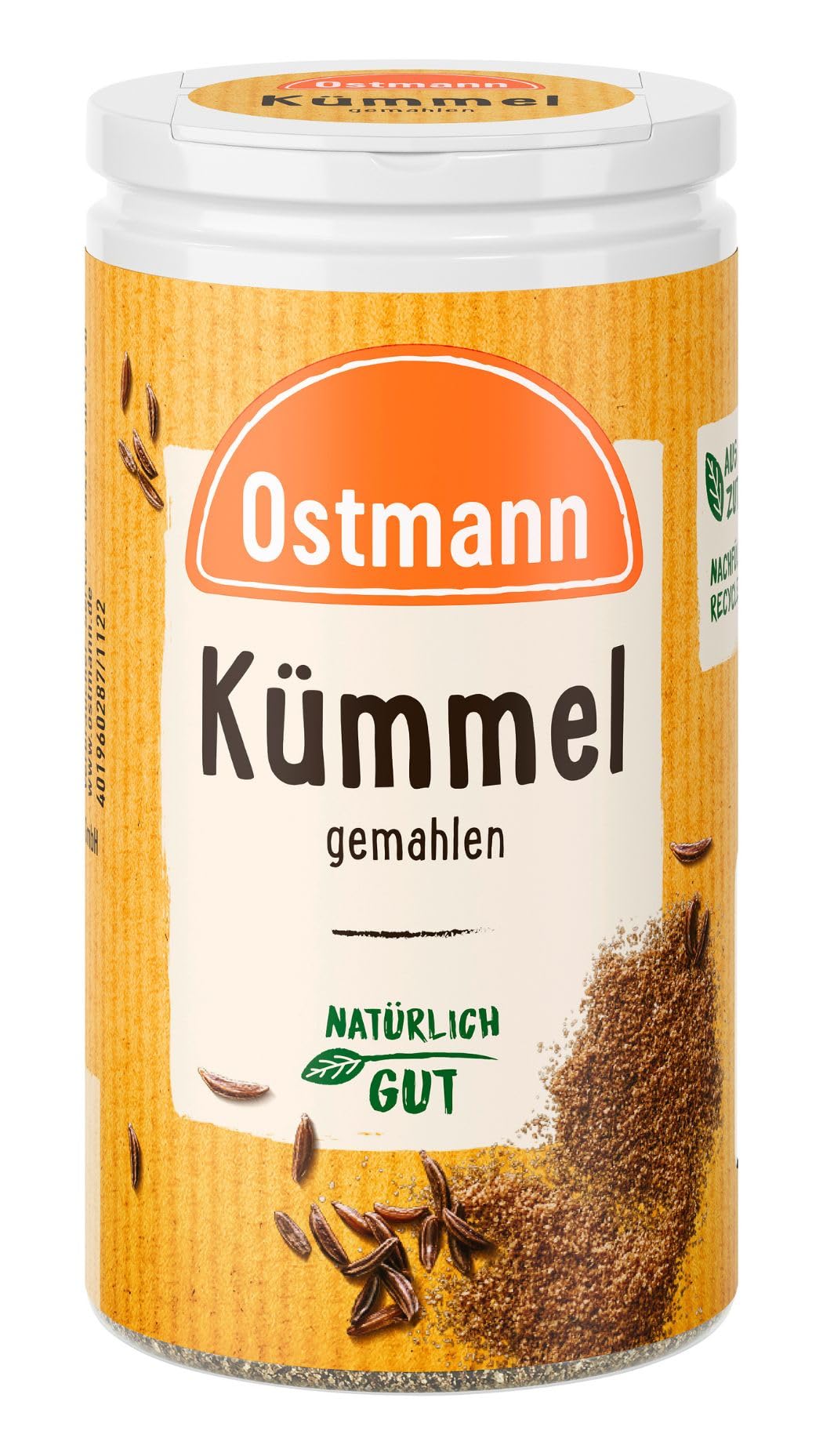 Ostmann Gewürze -Kümmel gemahlen | Würziges Aroma für Kohl-, Kartoffel- und Fleischgerichte | 35 g in der Streudose