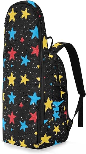 Miniatura 2 de Bolsa de pelota de raqueta de tenis, bonita y resistente con estrellas brillantes, práctica, dibujada, 2 raquetas, bolsa de gimnasio para mujeres y
