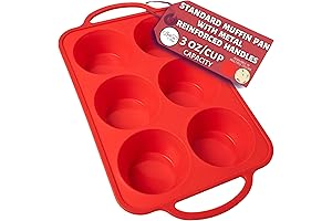 Premium Silicone Muffin Pan with Handles: Your Ultimate 6-Cup Baking Companion