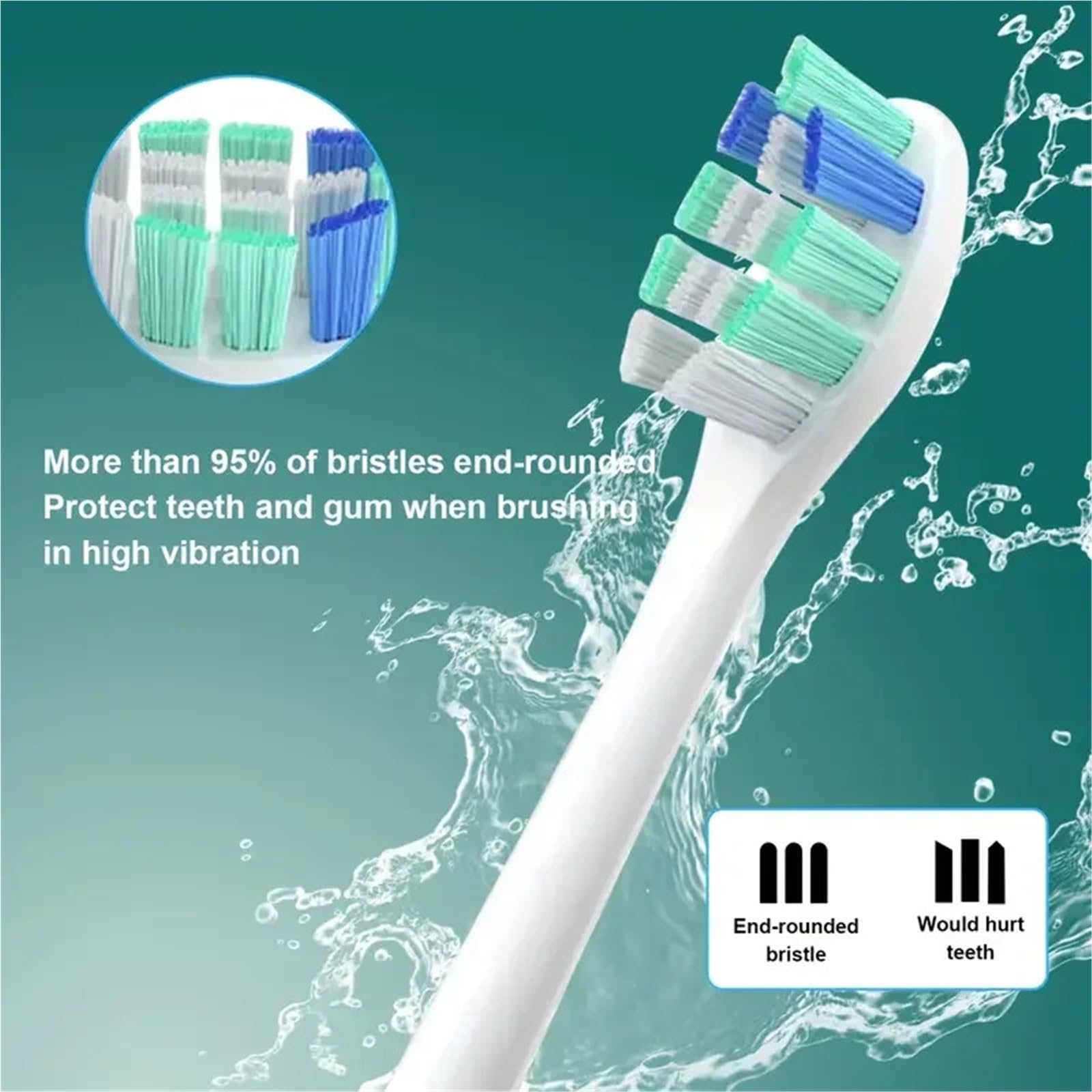 Testine, compatibile con Philips, HX6730 HX6721 HX3216 | HX9362 HX3210 HX6013 HX9063 HX6063 C3 W3 C1 C2 D12 1100 2100 4100 4300 5100 5300(16pcs)