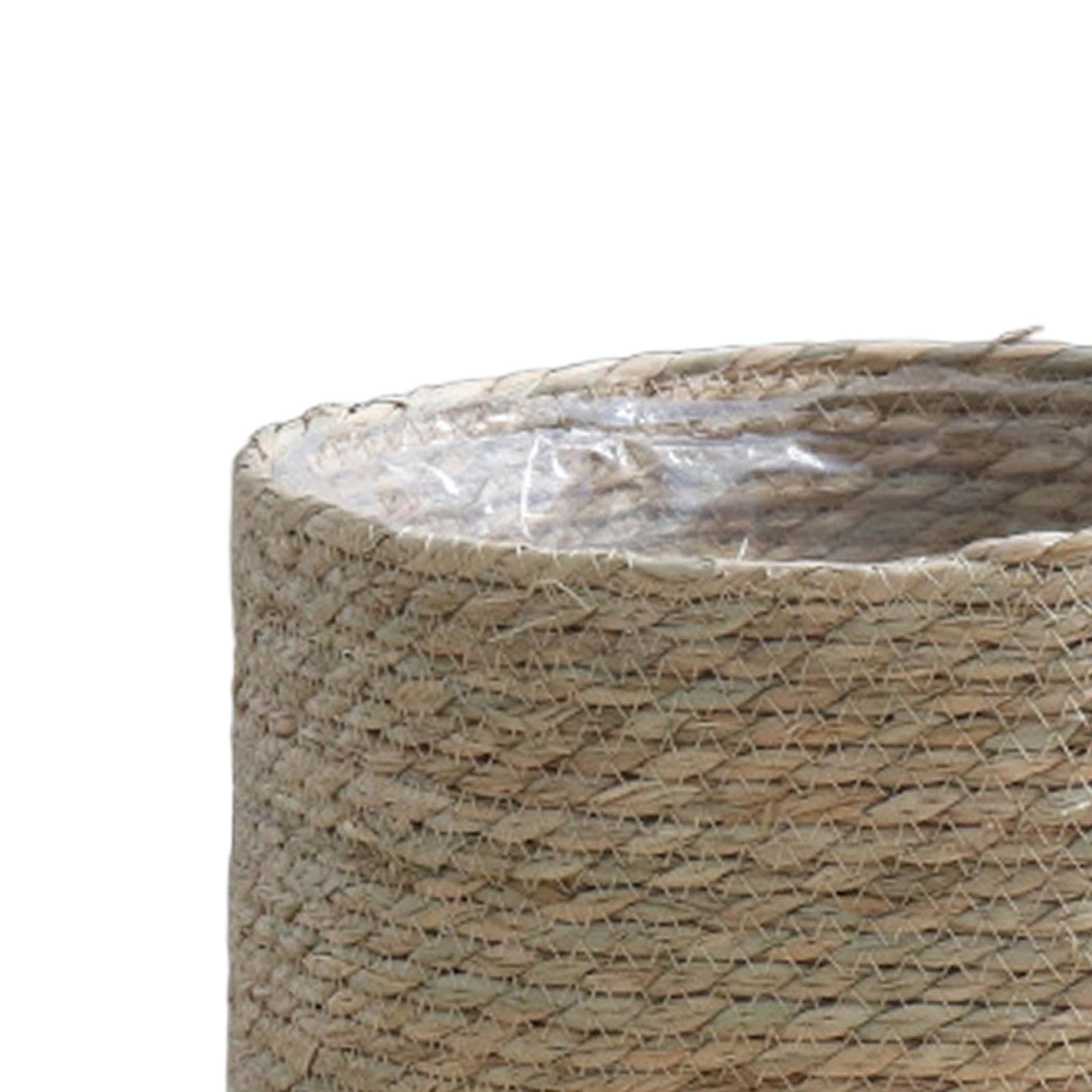 Macetero Mimbre Cesta Tejida for macetero, 3 uds., con Forro, Bolsa de lavandería de Gran Capacidad, Cesta de Almacenamiento para(S)