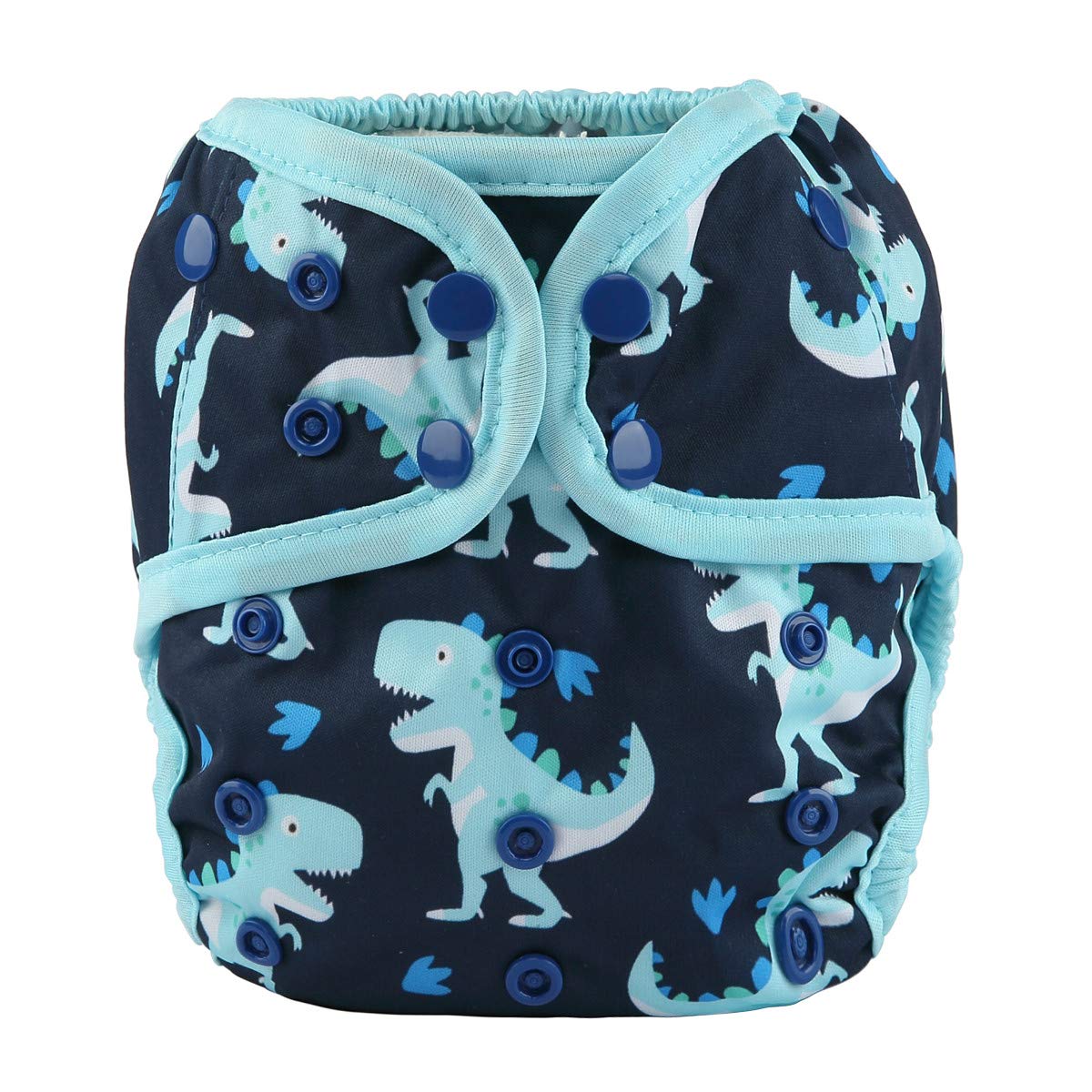 Couvre-couche pour bébé - Taille unique - 4,5 kg à 16,3 kg - Dinosaures bleus