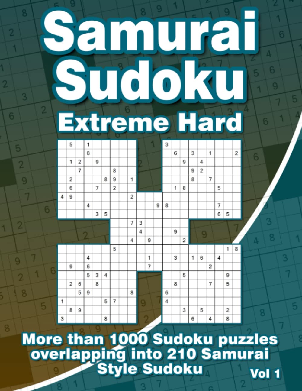 Very Hard Samurai Sudoku Puzzle Book Large Print: Extreme Difficult Sudoku Puzzle Book with 210 Samurai Style Puzzles for Adults