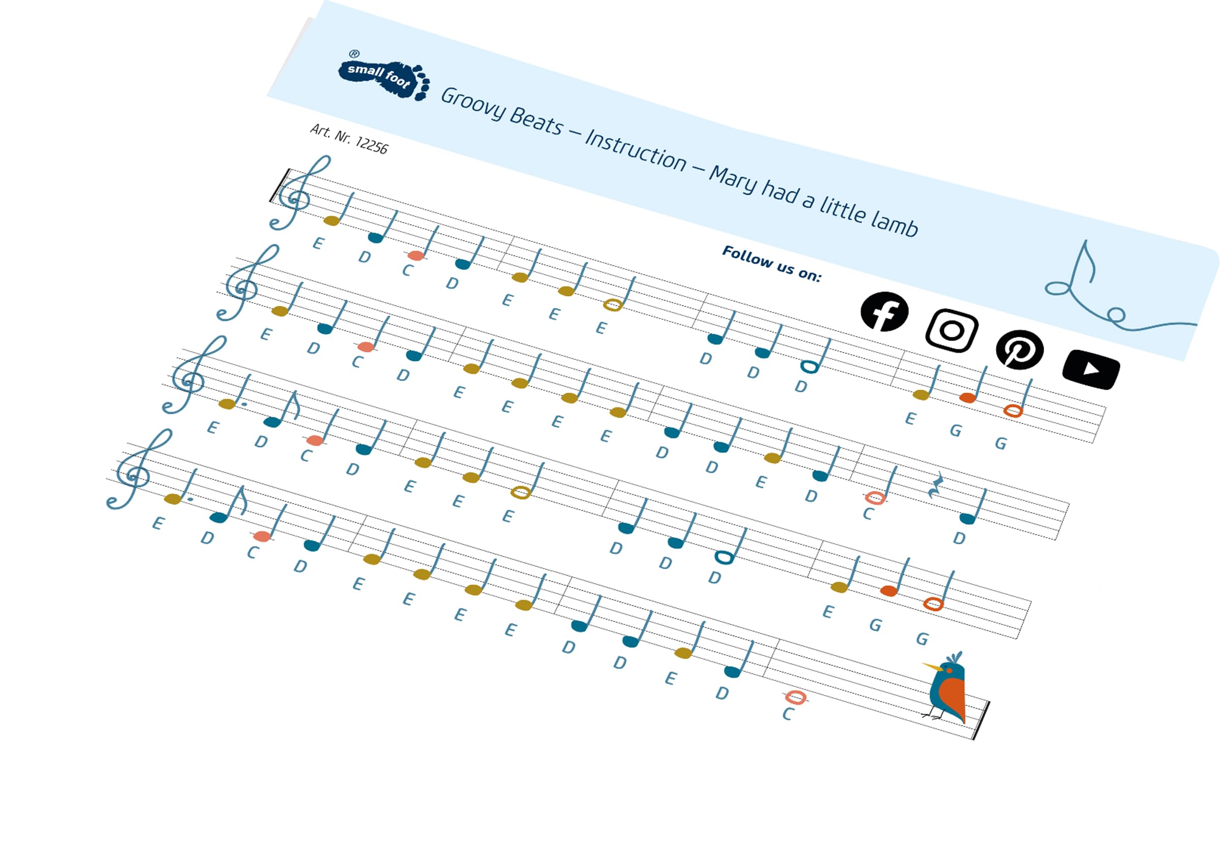 Small Foot Pianino zabawkowe "Groovy Beats", pianino dla dzieci od 3 lat, idealne do wczesnej edukacji muzycznej