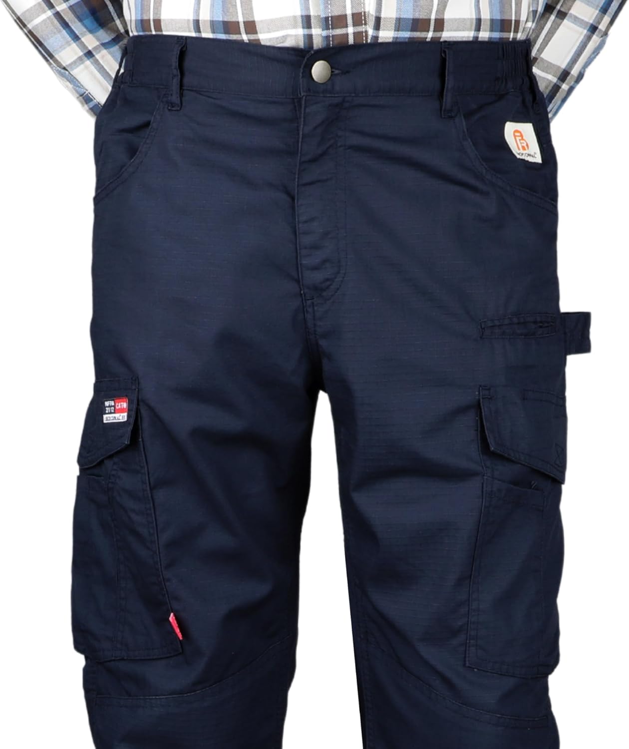 BOCOMAL FR Pants Cargo Pockets Lightweight 100% C Rip Stop Water Repellent Finish Flame Resistant Jeans Regular Fit - Image 8