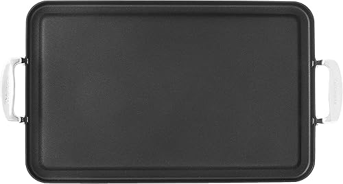 Miniatura 4 de Cuisinart Plancha de doble quemador, Chef's Classic antiadherente anodizado duro, acero inoxidable, 655-35 13 pulgadas x 20 pulgadas