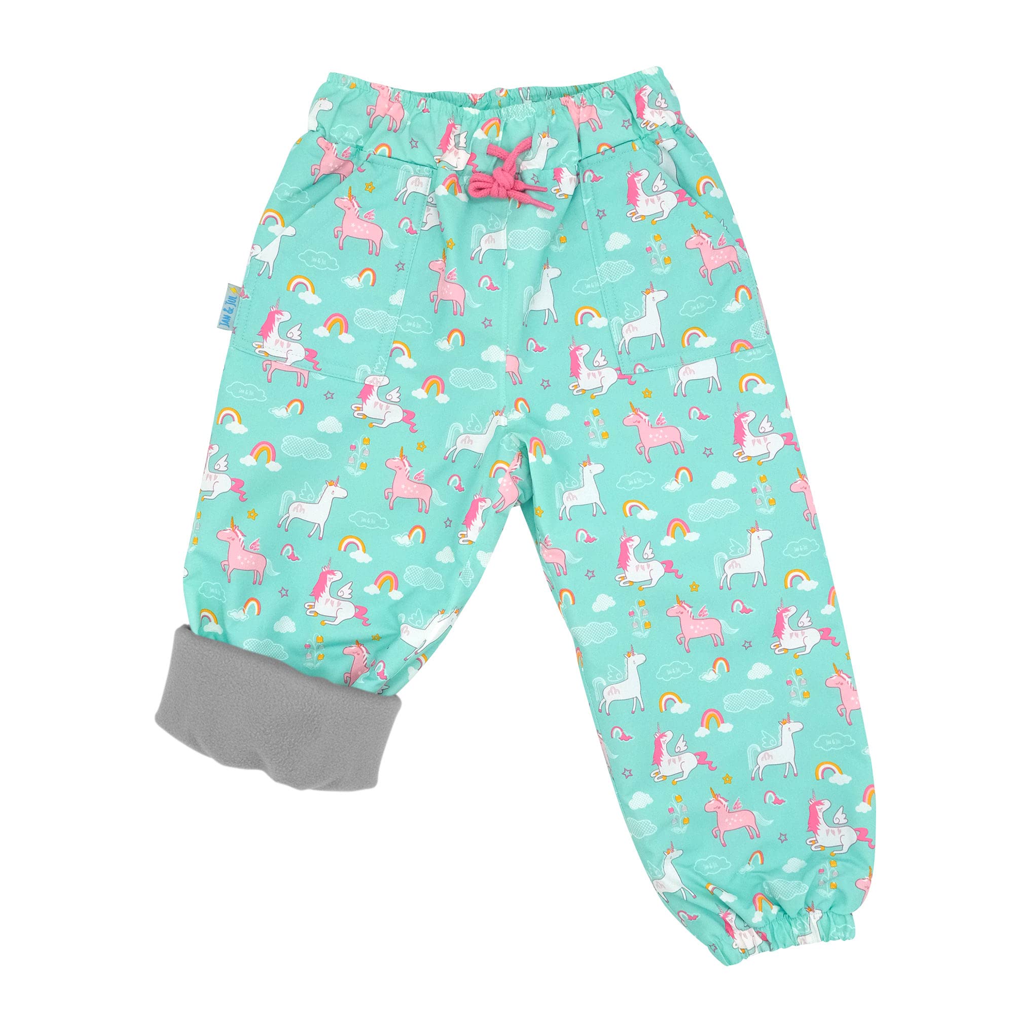 JAN &amp; JUL Kids Toddlers Boys Girls Cozy Dry Water-Proof Rain Snow Pants