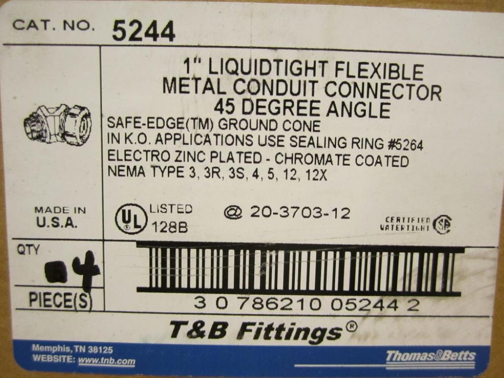 Thomas and Betts 5244 Conduit Connector (Pack of 4)