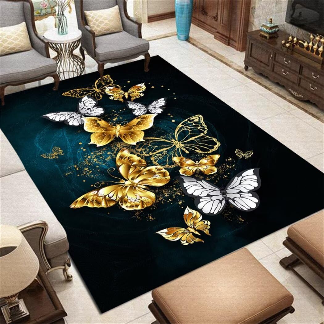 Tapis de chambre fille ado motif papillon noir pour créer un coin cocooning tendance
