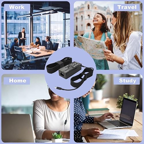 Miniatura 7 de Cargador USB C de 65 W para portátil Lenovo Cargador Lenovo Thinkpad T480 T480s T490 T580 T14 T16 Gen 1 Gen 2 X1, Yoga C740 C940 C930 920 C630 730