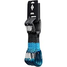 BLACK DIAMOND HotWire Quickpack 12cm | 6-Pack Wiregate Quickdraws | Durable Dogbones | Lightweight Draws for Sport & Trad Rock Climbing | Desert Sky