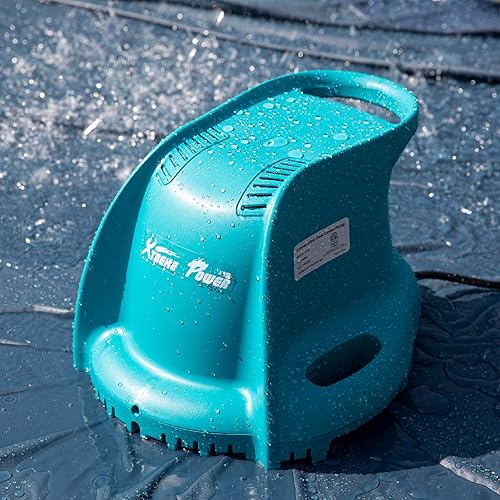 XtremepowerUS Bomba de cubierta de piscina de 300W 1/3HP Bomba de motor sumergible de la bomba de la cubierta de la piscina automática, azul