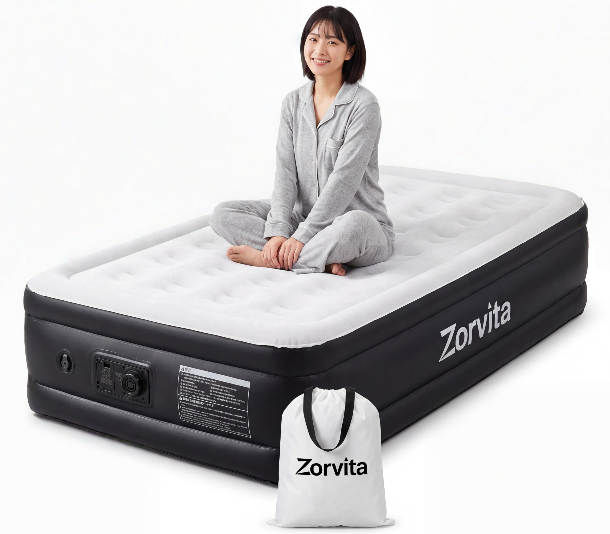 Amazon.co.jp: ZORVITA エアーベッド 電動ポンプ内蔵 2026年新型 40cm
