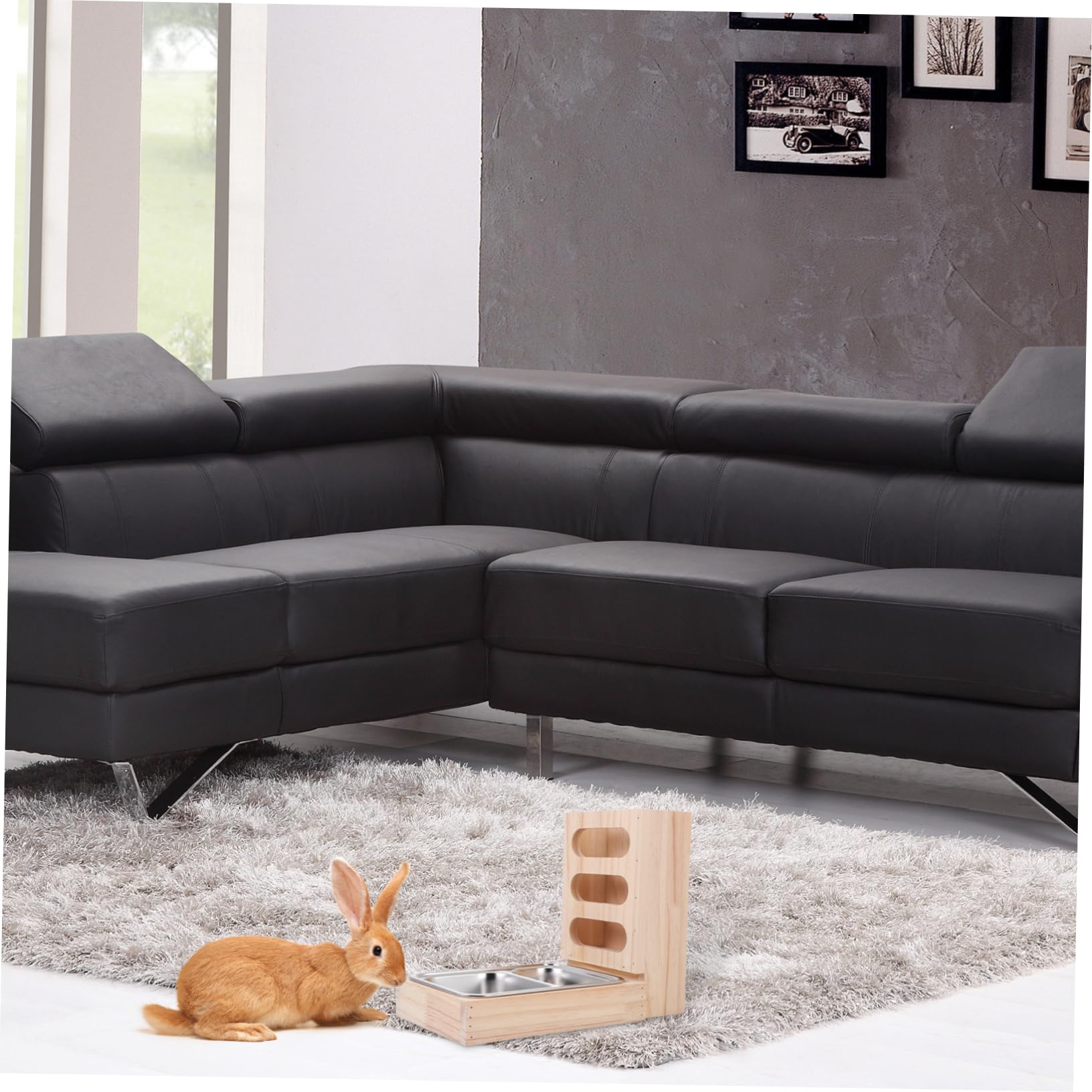 Râtelier à Foin pour Lapin, Bois et Acier Inoxydable