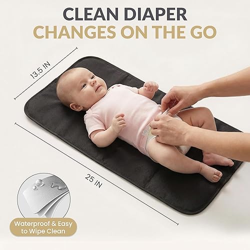 Miniatura 6 de Mellories Bolsa de pañales convertible 4 en 1 para bebés niños y niñas, se convierte en mochila para pañales, bolsa de bebé, bolsa de cochecito y