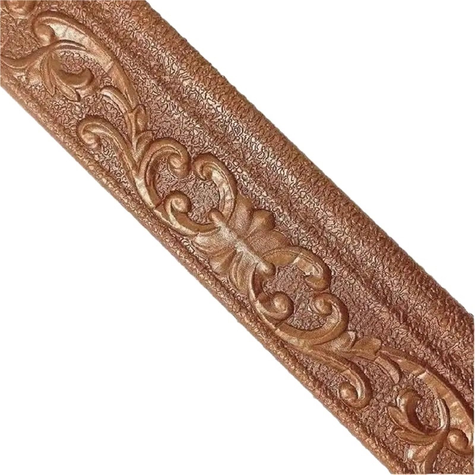 Xctdsvah Bronze Wallpaper Border Self Adhesive Strip Waterproof Trim Line Wallpaper Skirting Home Decor Tv Background Sticker(Bronze)