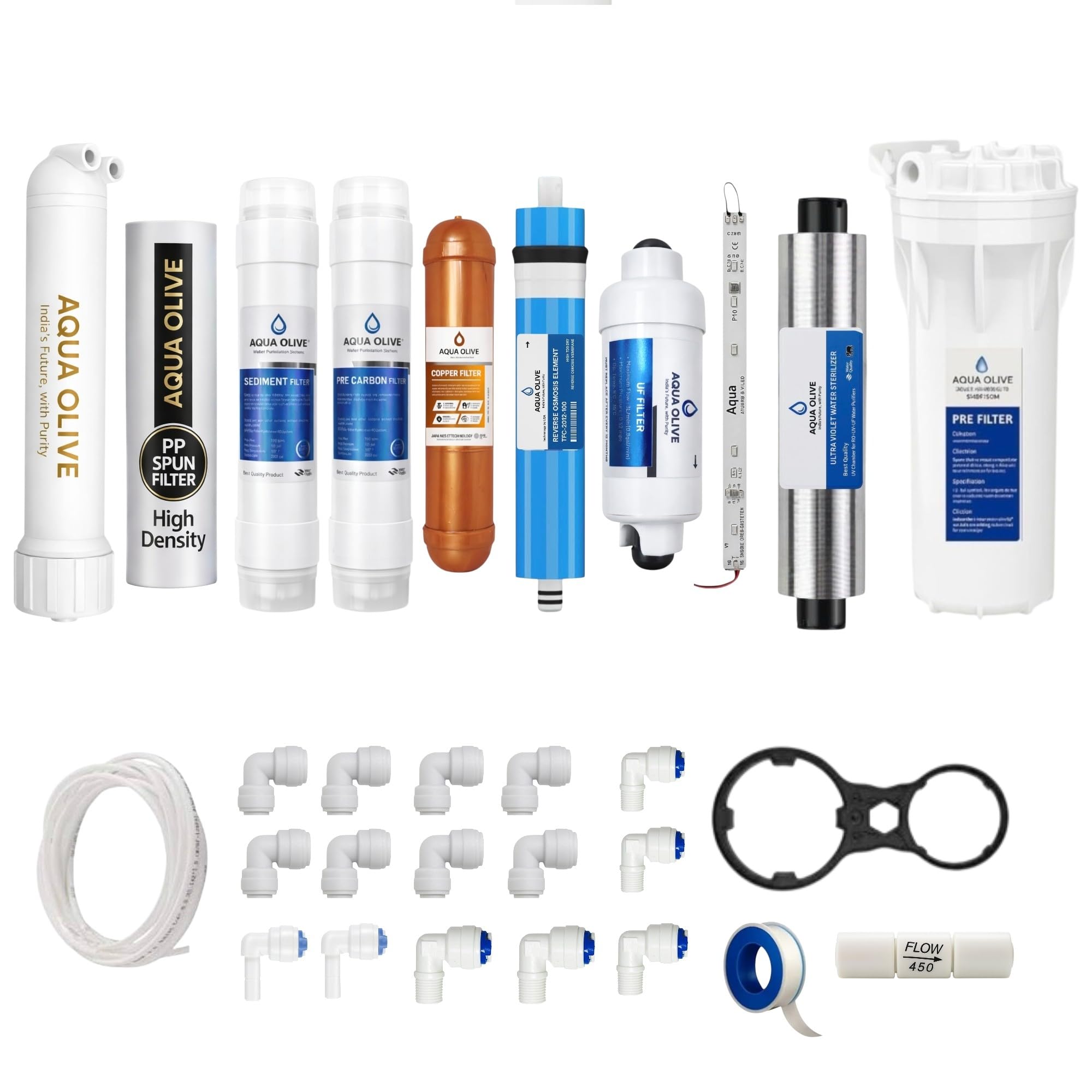 RO Filter Kit, 15 Layer, Full Maintenance Service Kit for Water Purifier, with Sediment, Carbon, UF, Membrane, Copper, UV Set, Works Upto 2000 TDS-image-35